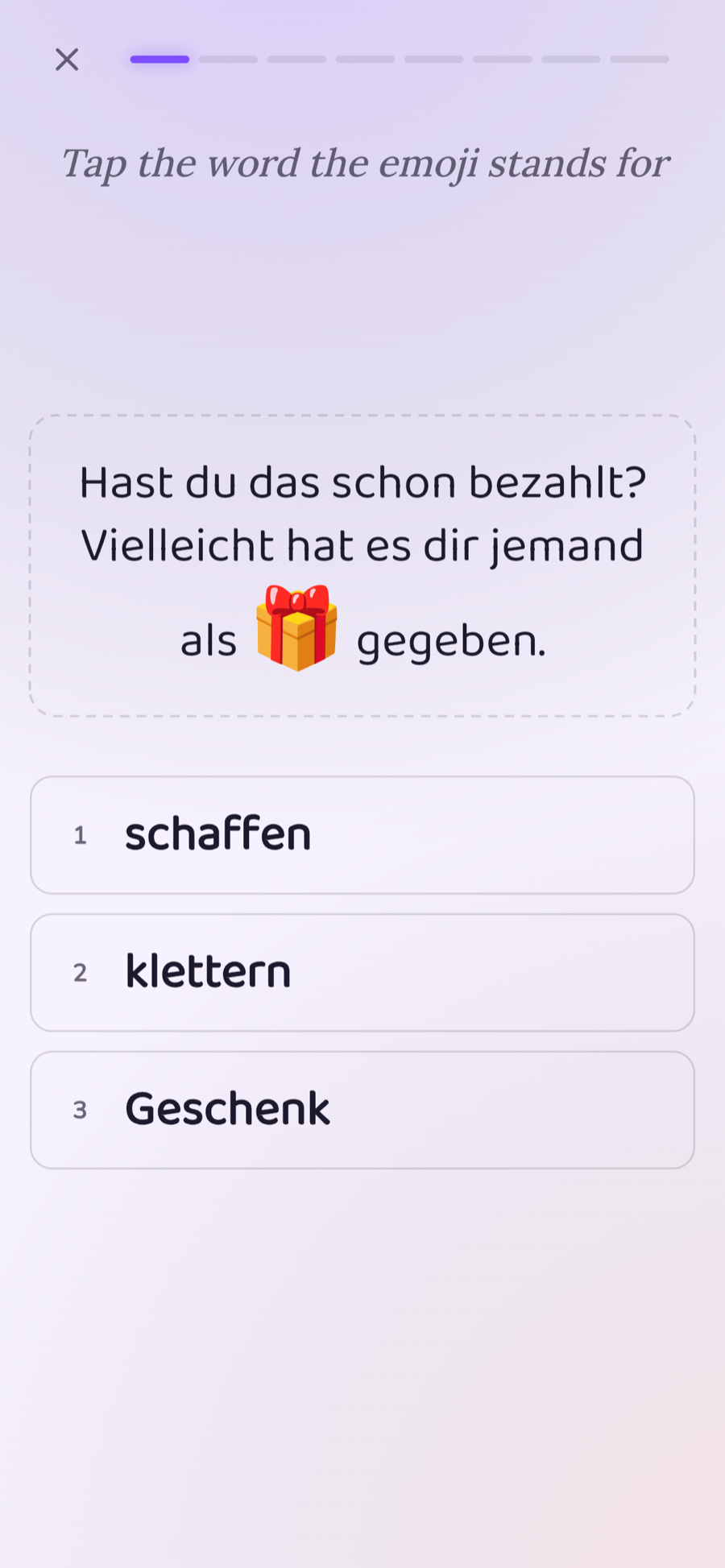 Emoji Sentence: guess which word the emoji stands for.